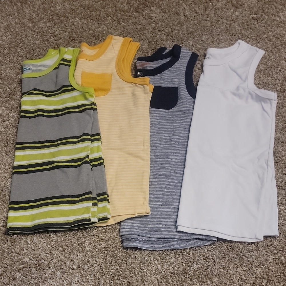 Vibrant Green and Yellow Tank Tops for Summer